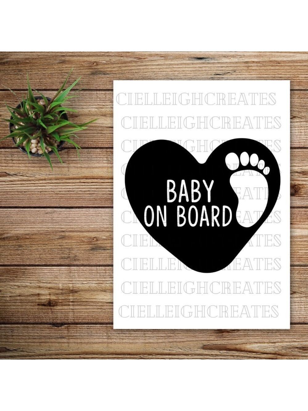 *2 for $20* Baby on Board decal Sticker Handcrafted